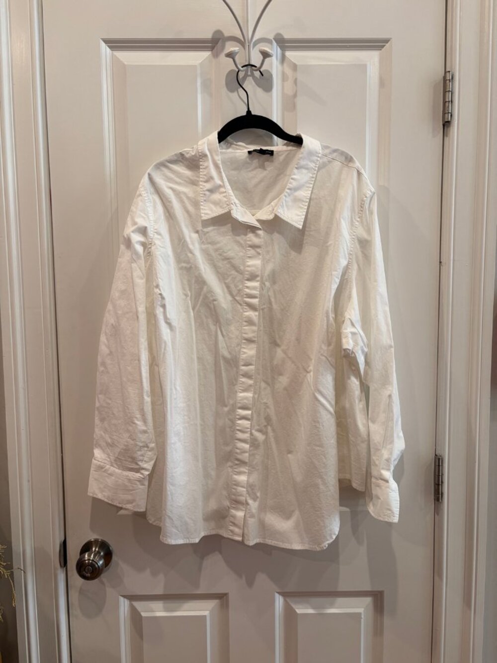 Universal Standard White Button-Down Shirt Oversized Cotton XL 26/28 Worn Once